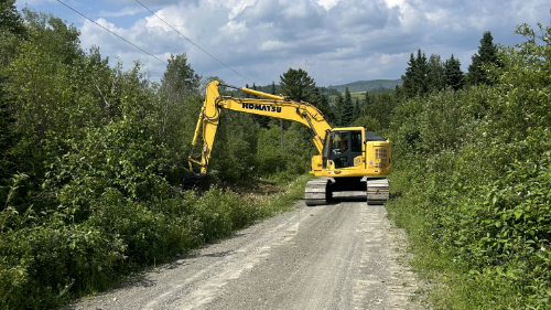 clearing road