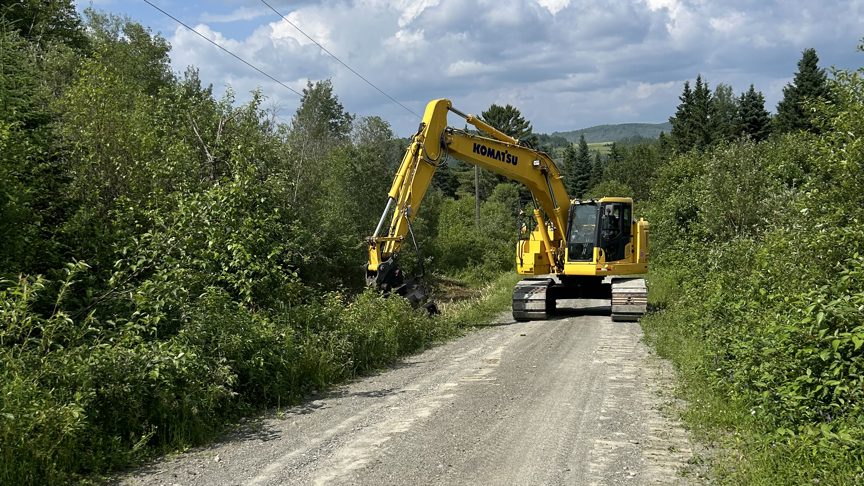 clearing road