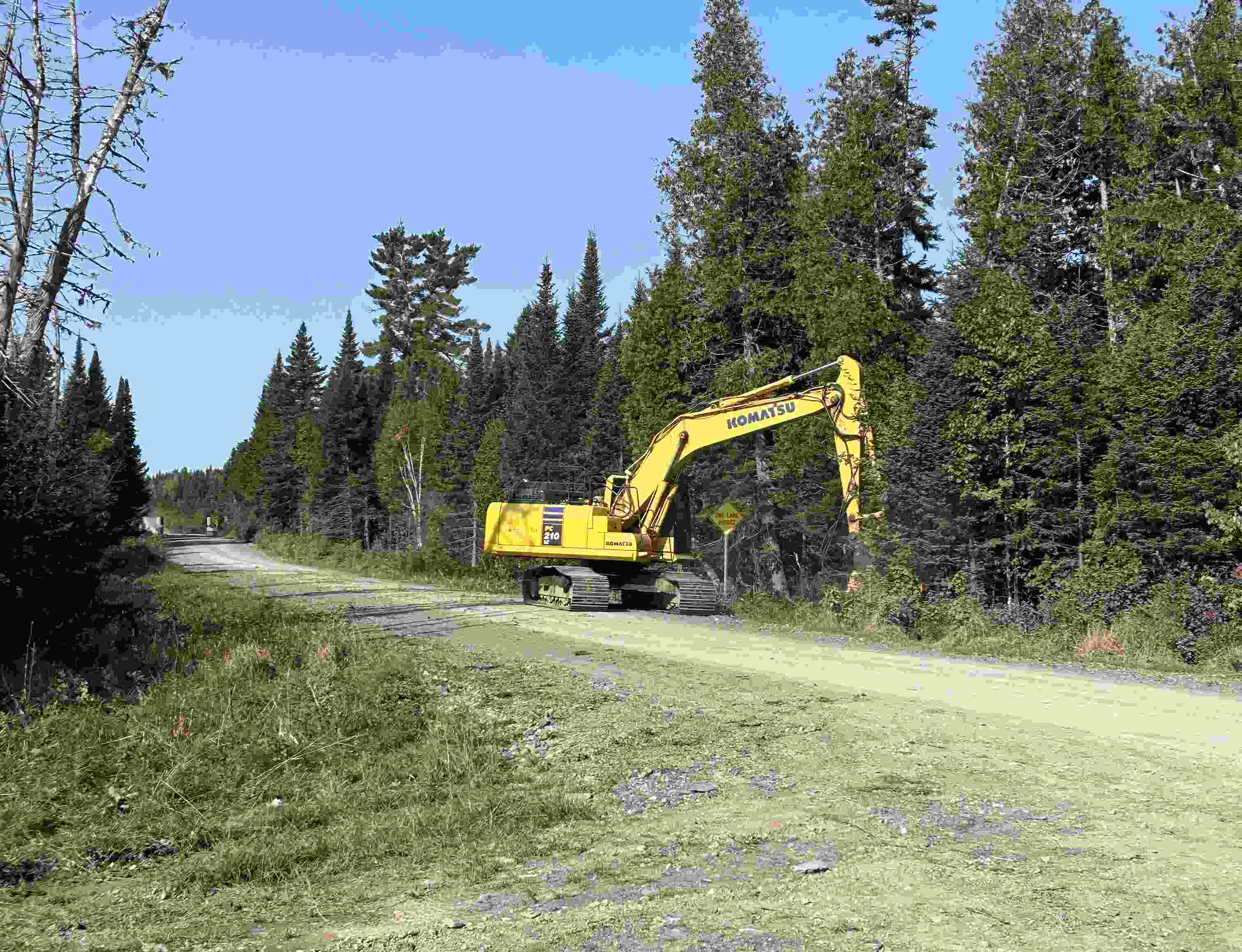 clearing road edge