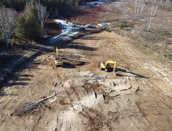 overhead shot of equipment